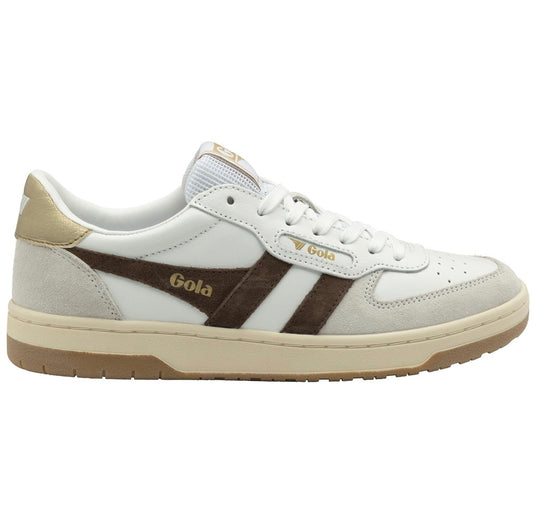 GOLA Hawk Sneakers - WHITE/BROWN/GOLD