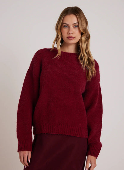 Bella Dahl Drop Shoulder Sweater - PINOT NOIR