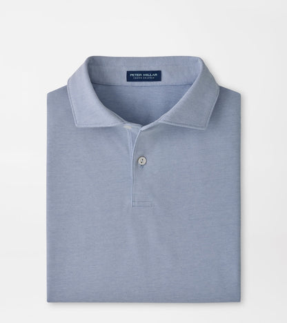 Peter Millar Crown Crafted Albatross Cotton-Blend Pique Polo - WINDY BLUE