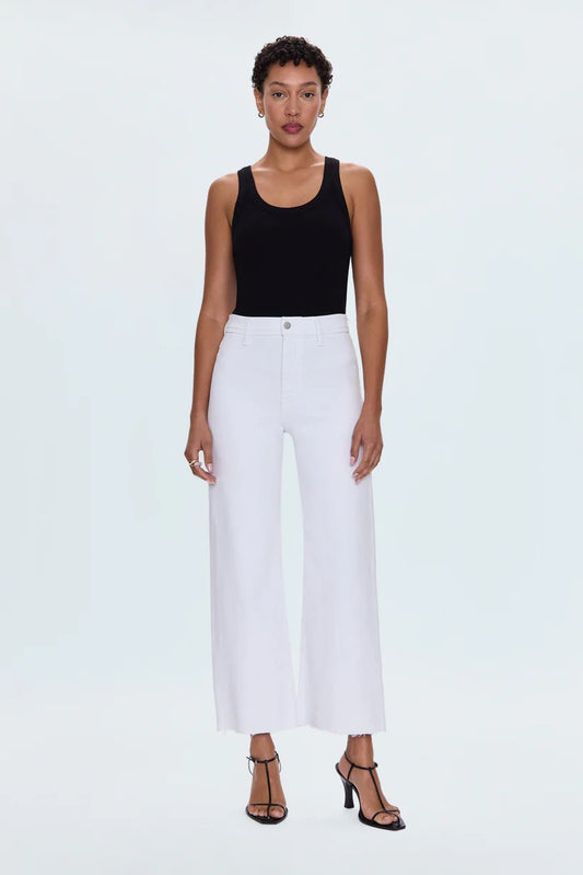 Pistola Penny Crop High Rise Wide Leg Jean - BLIZZARD