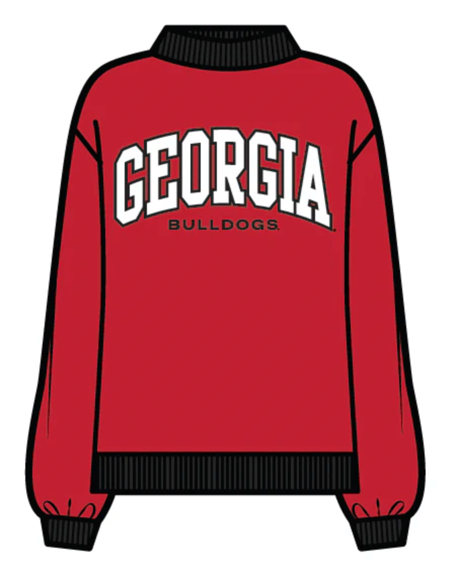 SS The Captain Mockneck Pullover GEORGIA RED