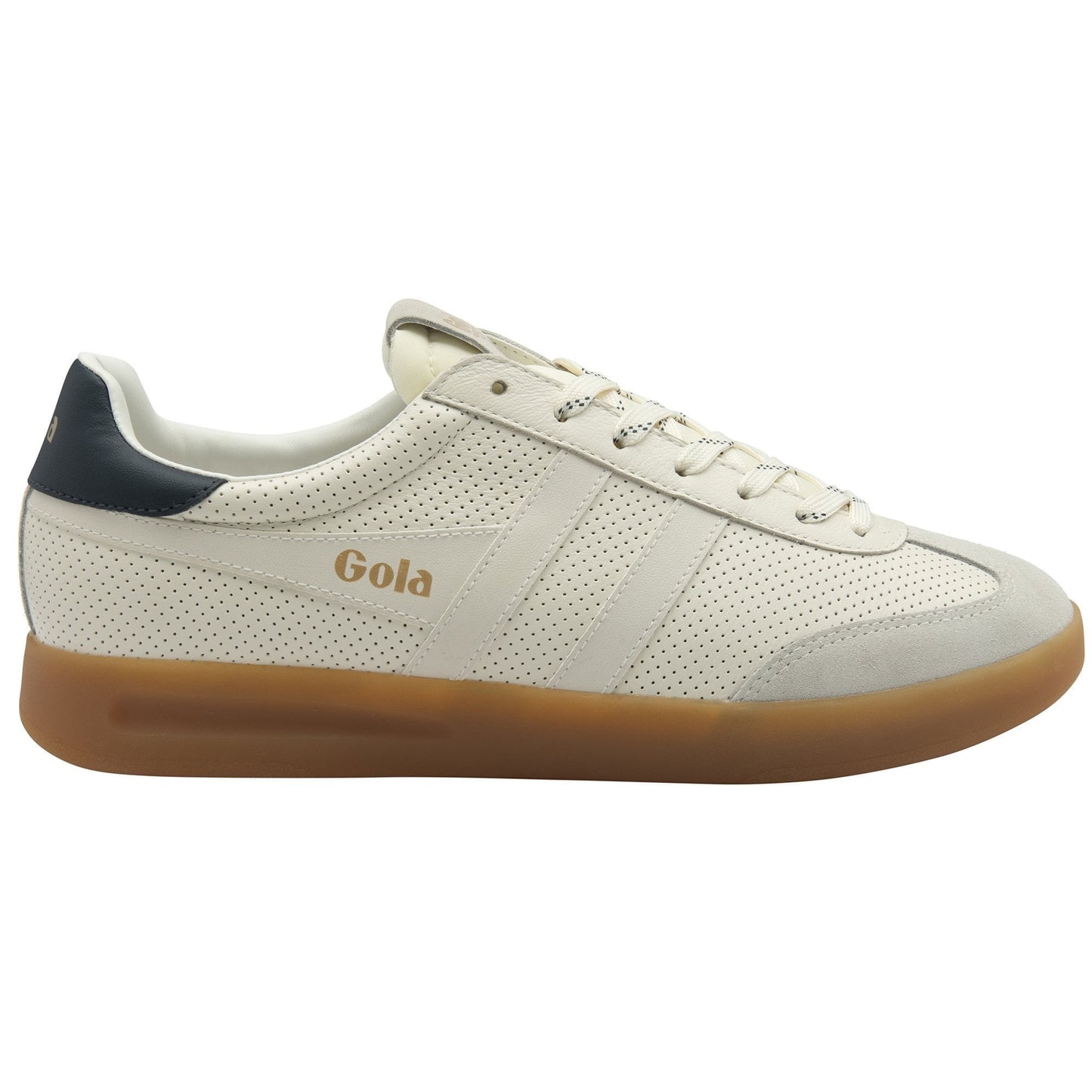 GOLA Cyclone Leather '76 Sneakers - WHITE/NAVY/GUM