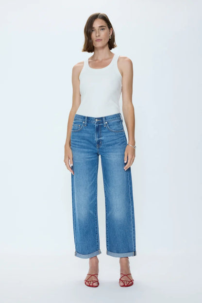 Pistola Donny Rolled Hem Boyfriend Jean - HEARTFELT