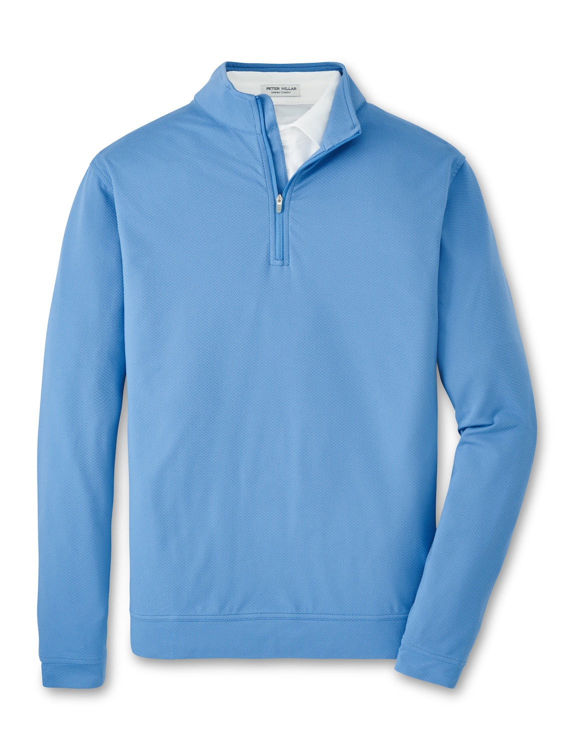Peter Millar Perth Cross-Hatch Performance Quarter-Zip - EVENING TIDE