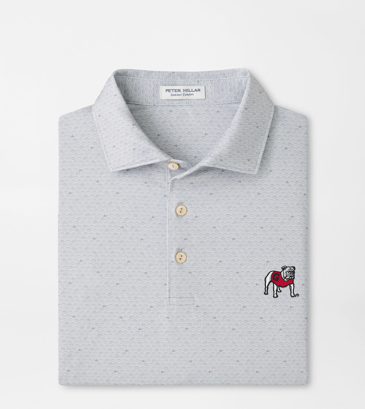 Peter Millar On The Ball Performance Jersey Polo UGA3 - BRITISH GREY