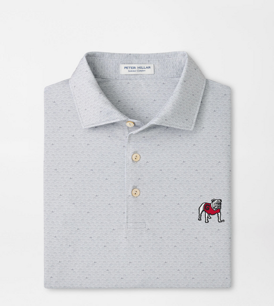 Peter Millar On The Ball Performance Jersey Polo UGA3 - BRITISH GREY