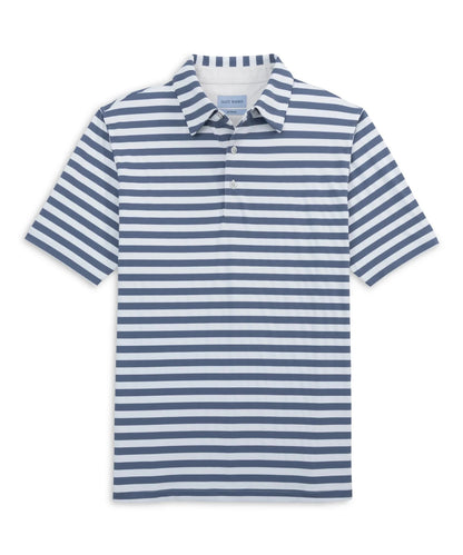 Scott Barber Prep Stripe Polo - INDIGO