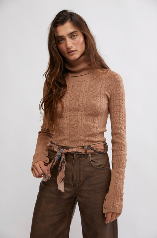 FP Maddie Turtleneck CAFE LATTE