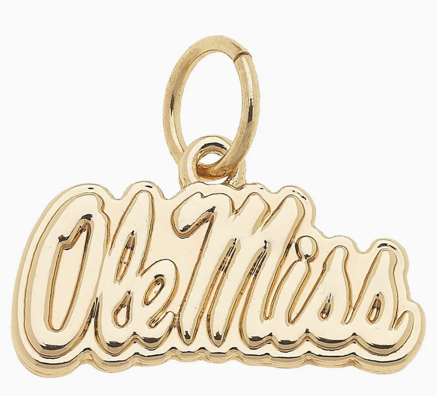 CS Ole Miss Rebels Shiny Gold Logo Charm