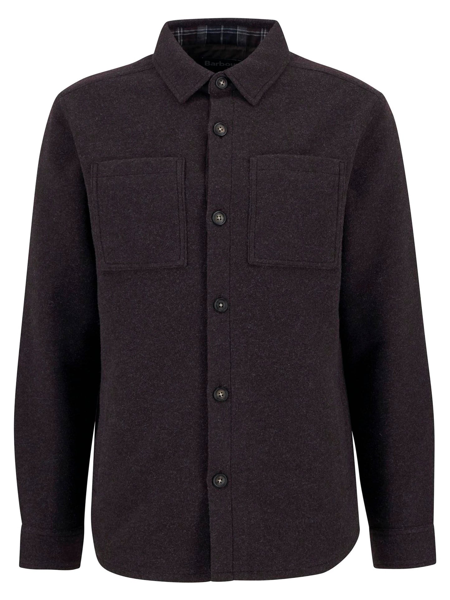 Barbour Marlow Wool Tailored Overshirt - DARK OAK