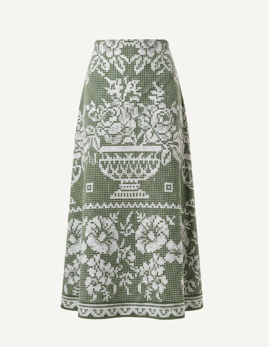 Cleobella Jasmine Ankle Skirt - VERDANT FLIGHT