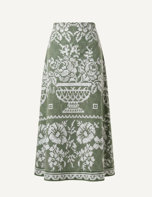 Cleobella Jasmine Ankle Skirt - VERDANT FLIGHT