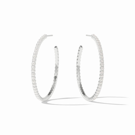 JV Juliet Hoop SILVER PEARL - L