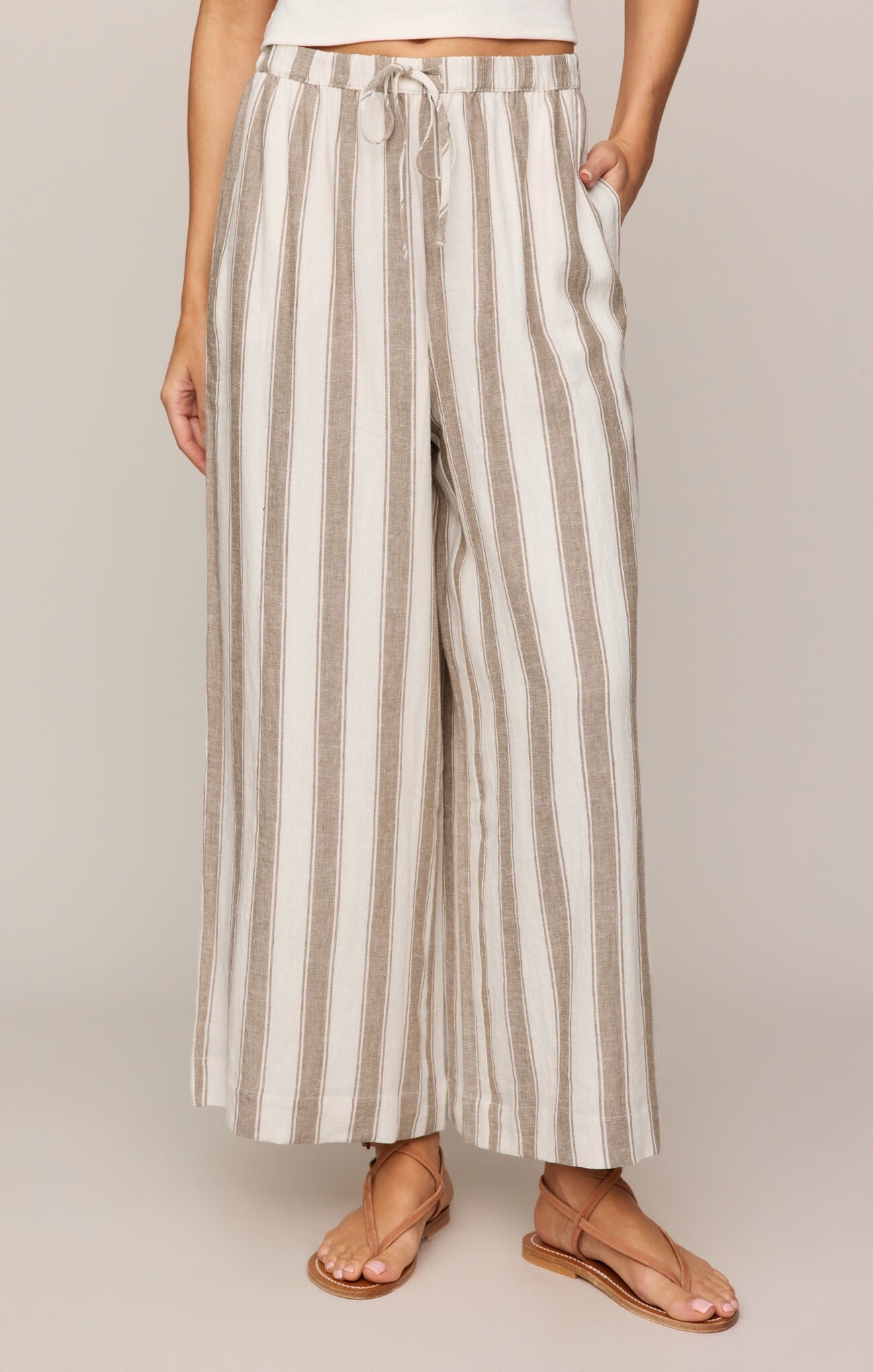 ZS The Perfect Striped Pant LIGHT TOFFEE