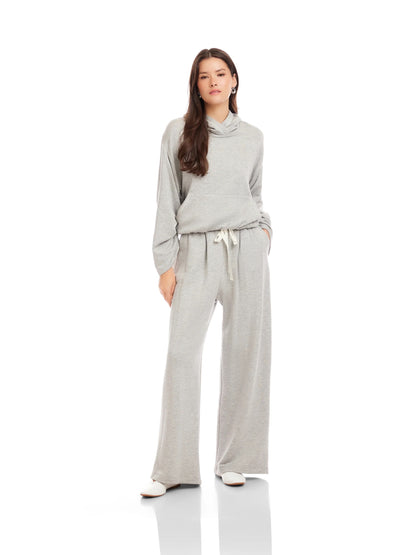 FT Lani Wide Leg Pants LIGHT HEATHER GREY