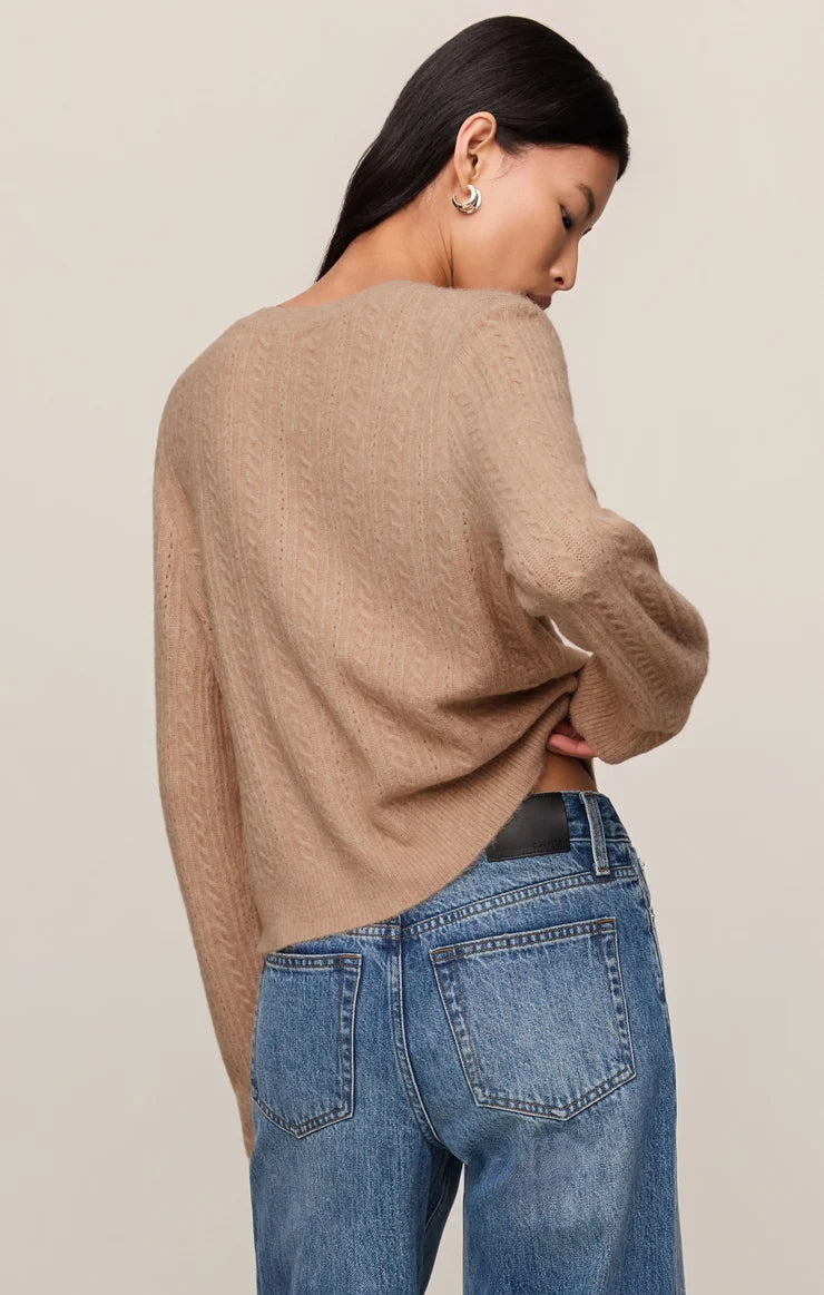 Z SupplyMedina Pointelle Cardigan - MACAROON