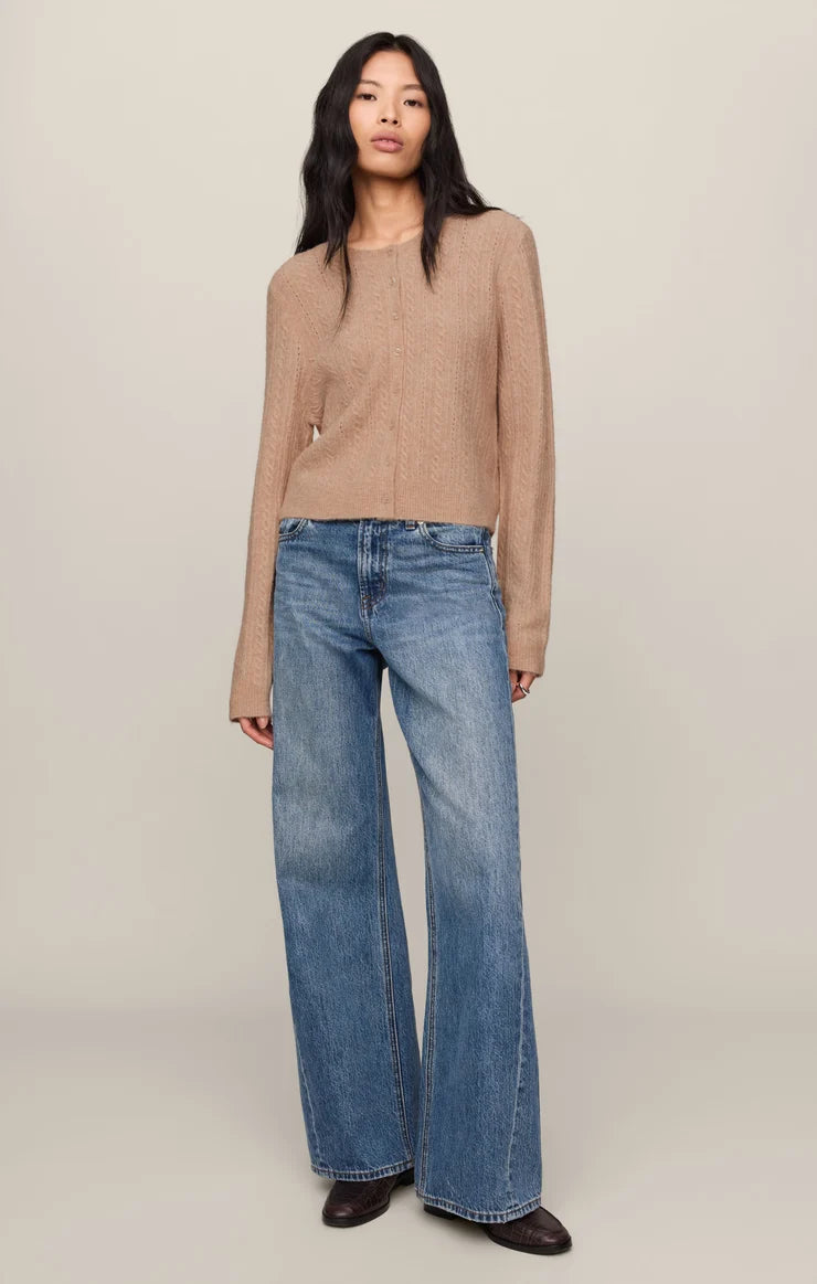 Z SupplyMedina Pointelle Cardigan - MACAROON