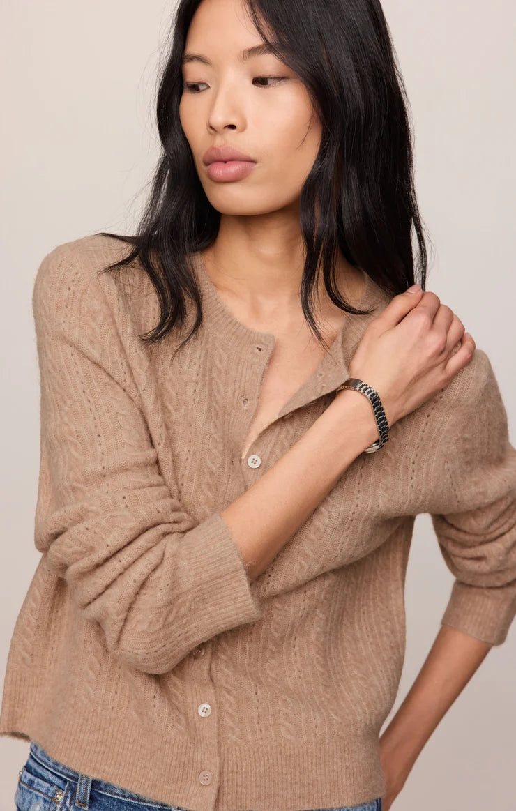 Z SupplyMedina Pointelle Cardigan - MACAROON