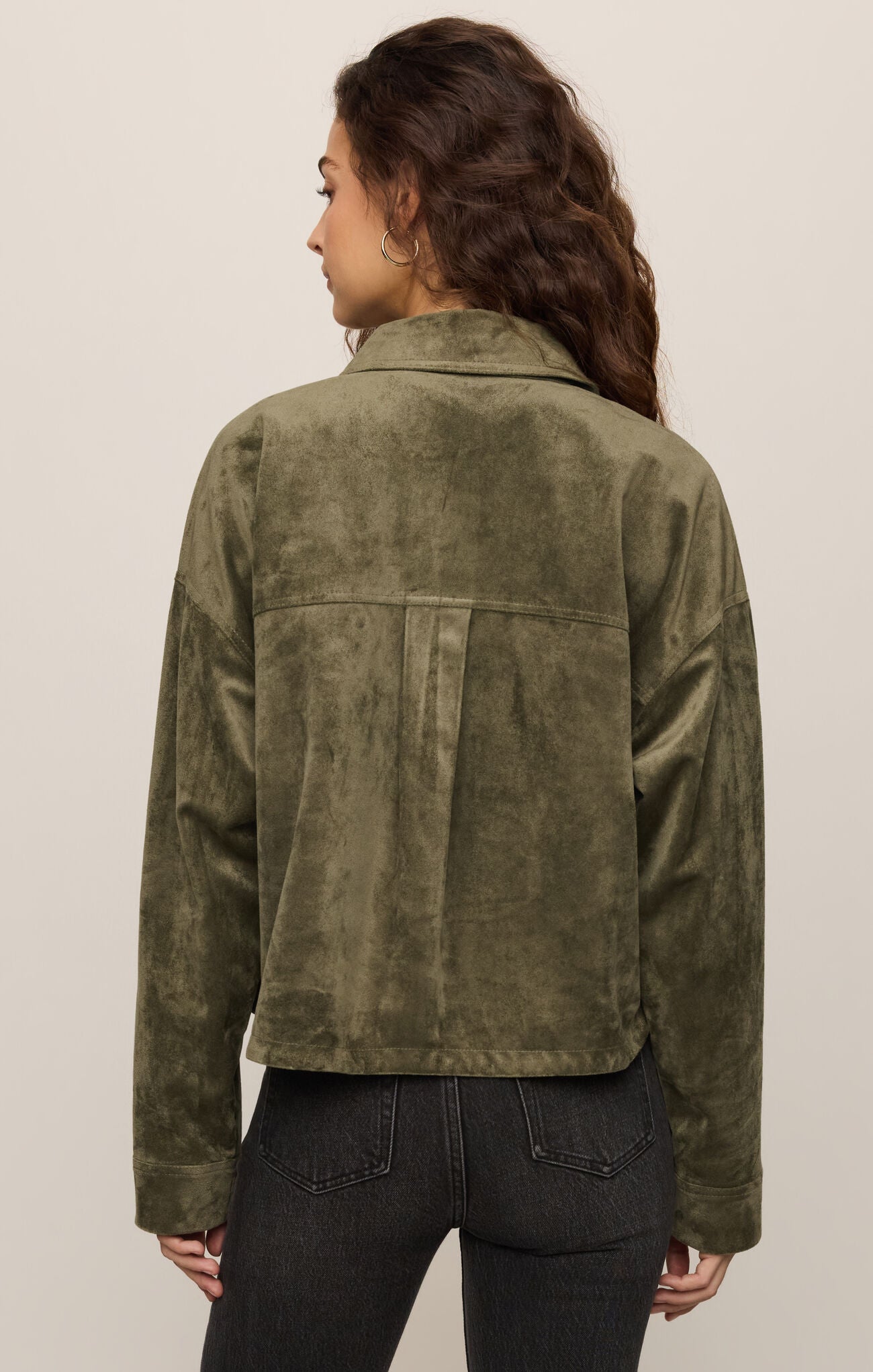 Z Supply All Day Cropped Suede Jacket MONSTERA