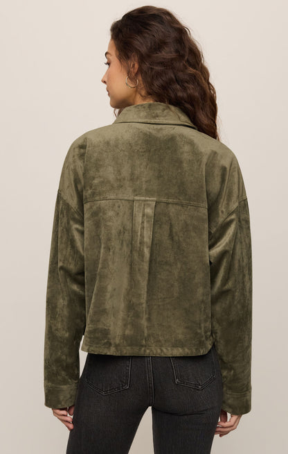 Z Supply All Day Cropped Suede Jacket MONSTERA