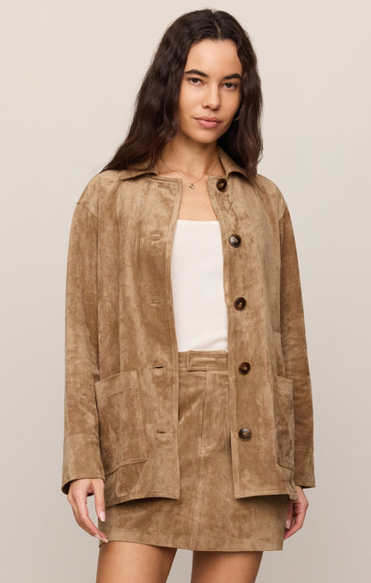 Z Supply Decker Suede Chore Coat - LIGHT SAND