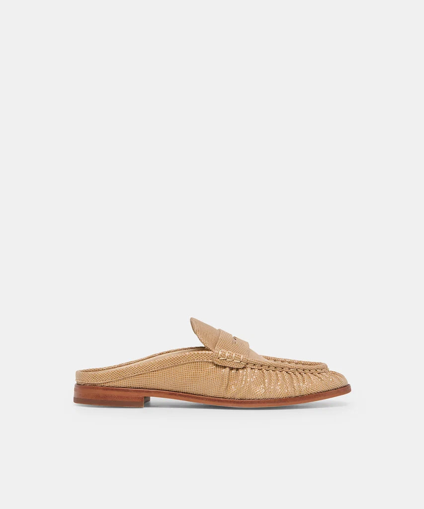 Dolce Vita Betzy Mule - LATTE EMBOSSED SUEDE