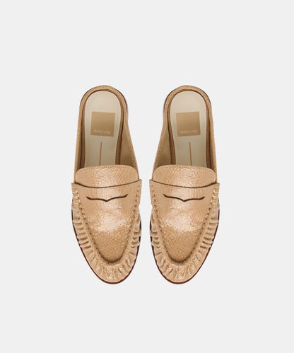 Dolce Vita Betzy Mule - LATTE EMBOSSED SUEDE