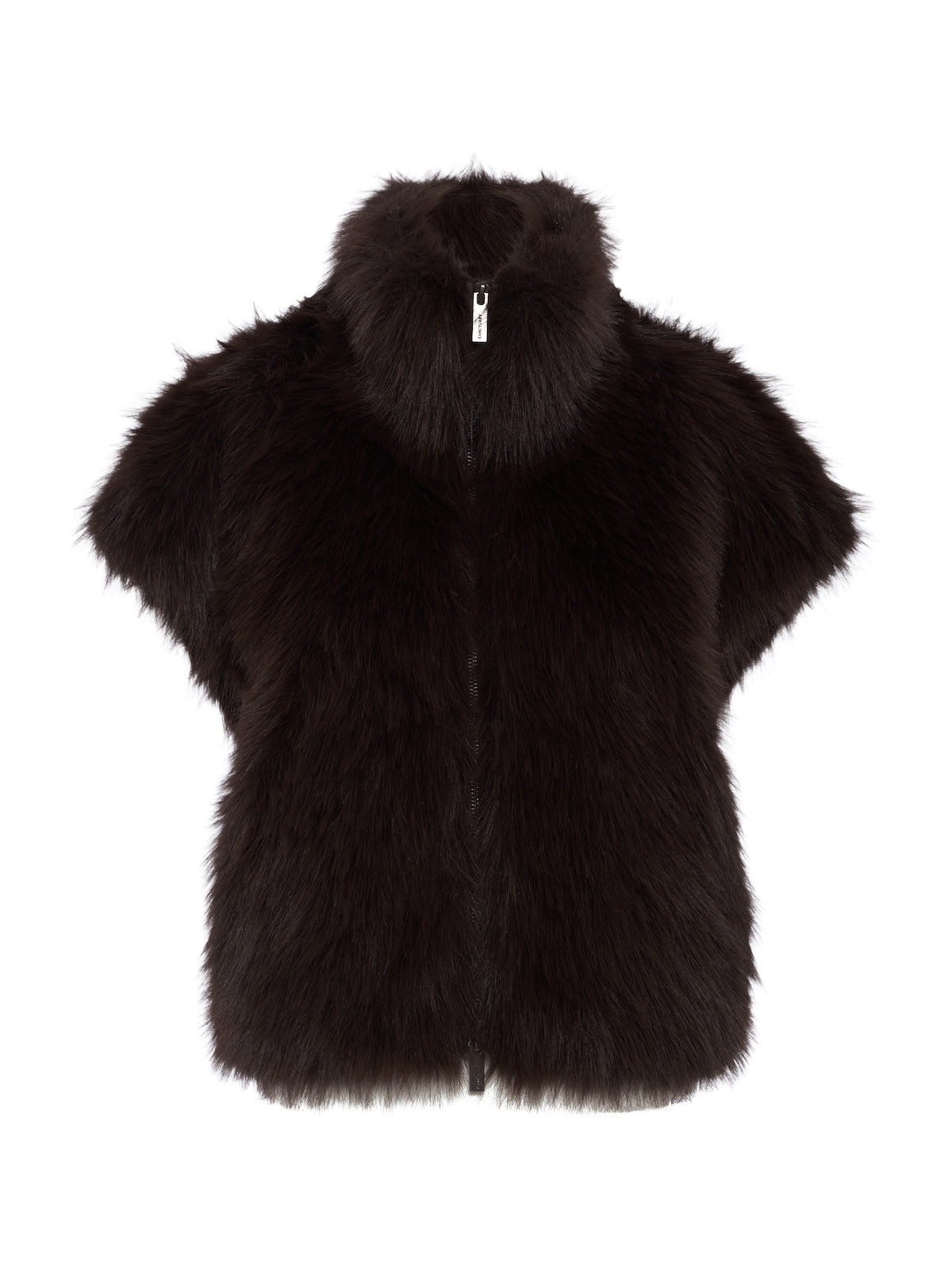 Sanctuary Silky Fur Vest - ESPRESSO MARTINI