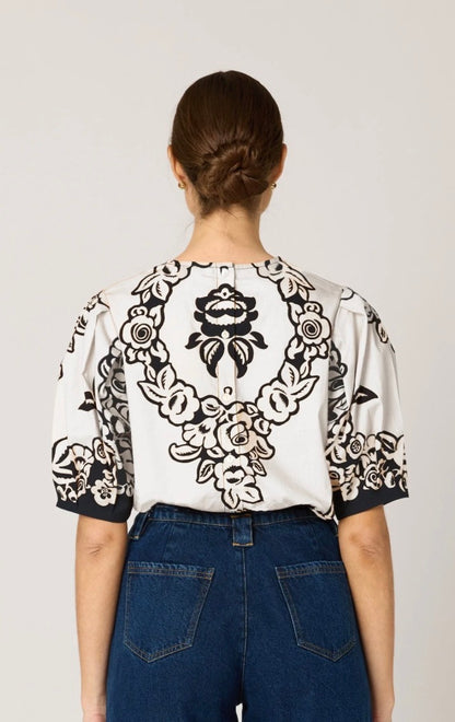 Cleobella Kinsley Blouse -  BOTANICO PRINT