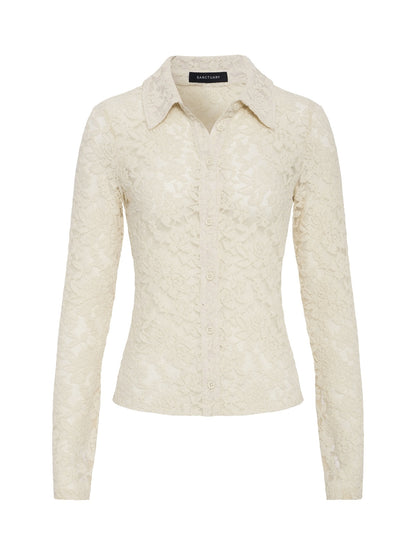 Sanctuary Dreamer Lace Shirt - BONE