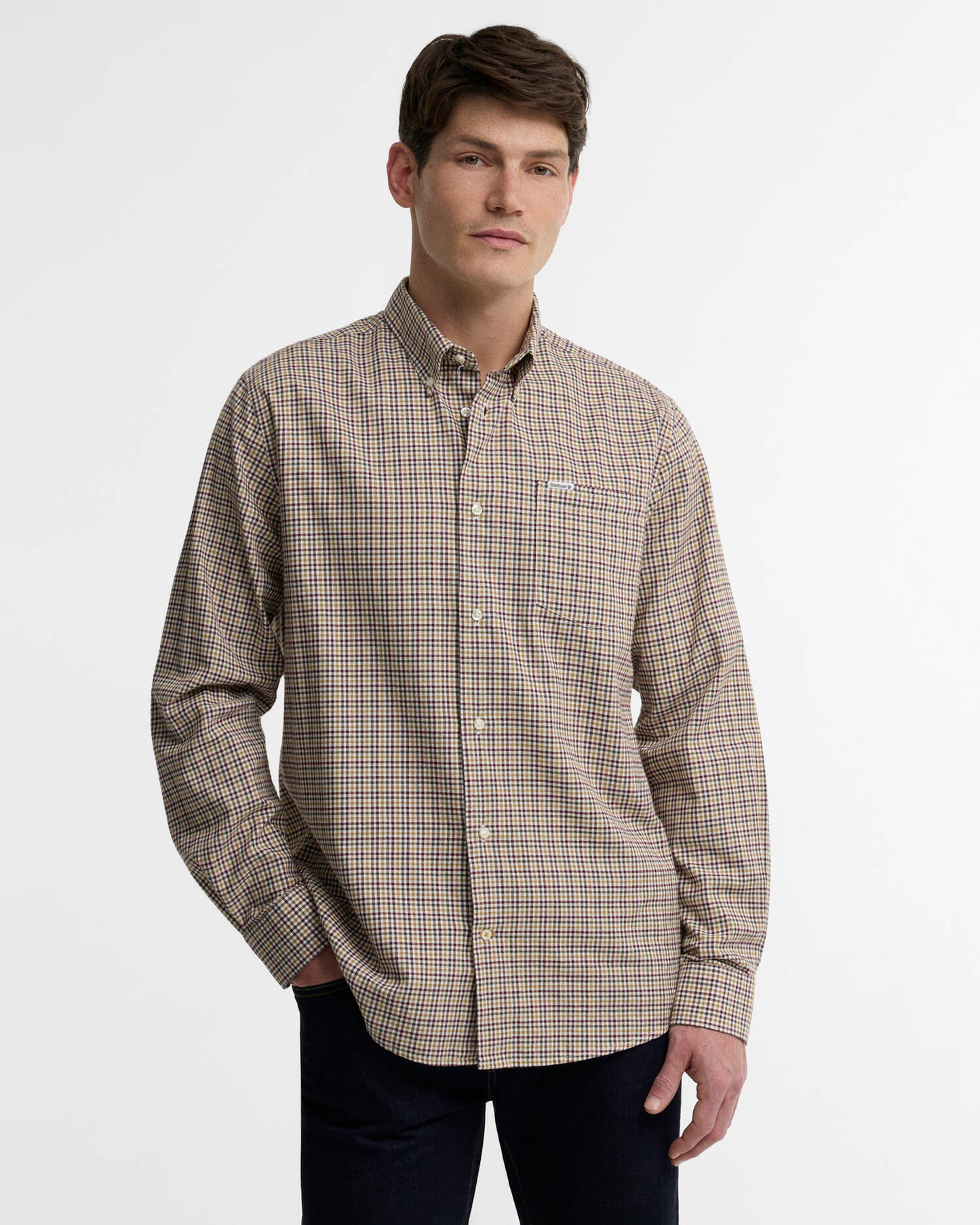 BA Farmtown Long-Sleeved Shirt DARK BORDEAUX
