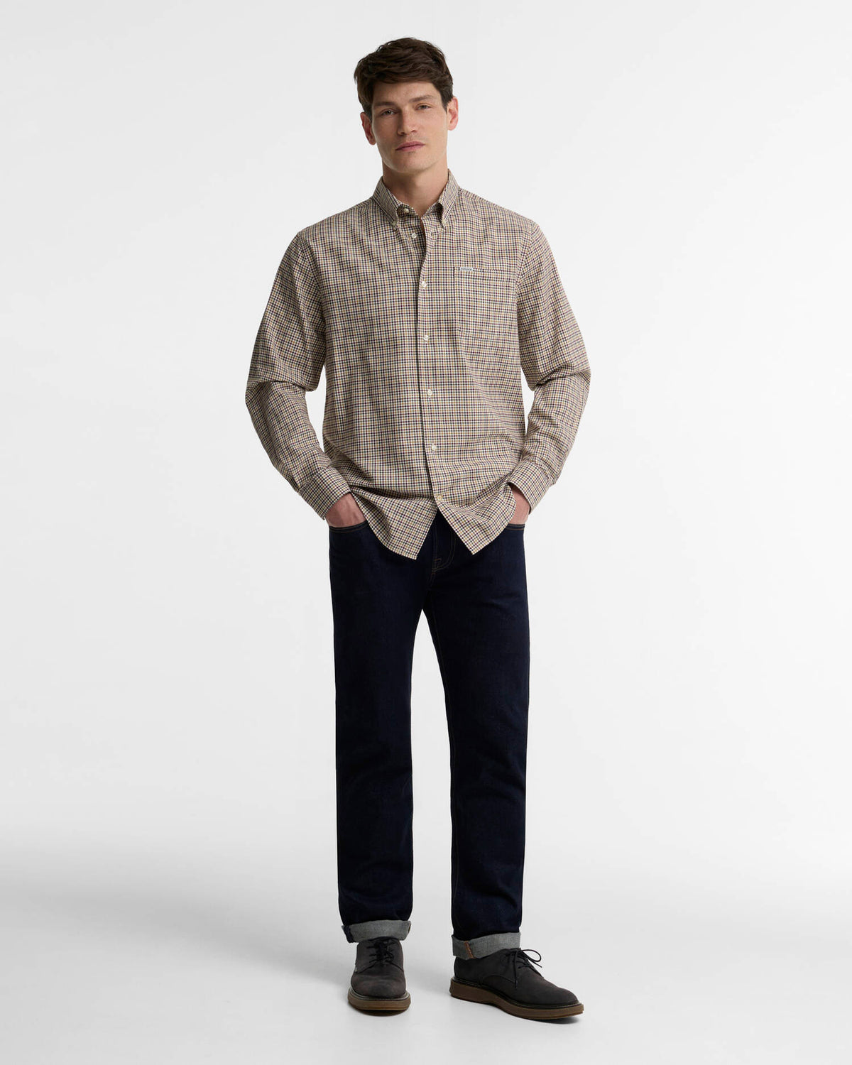 BA Farmtown Long-Sleeved Shirt DARK BORDEAUX
