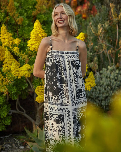 BDA Spaghetti Strap Midi Dress TROPICAL BANDANA PRINT