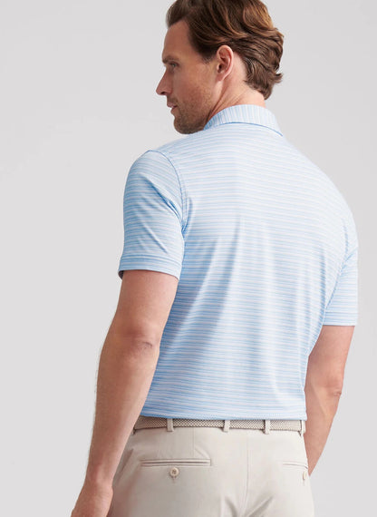 Peter Millar Crown Crafted Chase Performance Jersey Polo - BLUE FROST