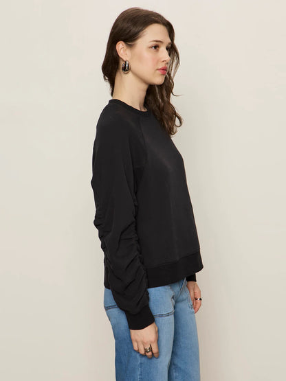 Sanctuary Only Us Crinkle Top - BLACK