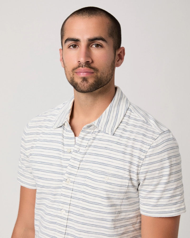 PA Carillo Short Sleeve Shirt BLUE CITRINE