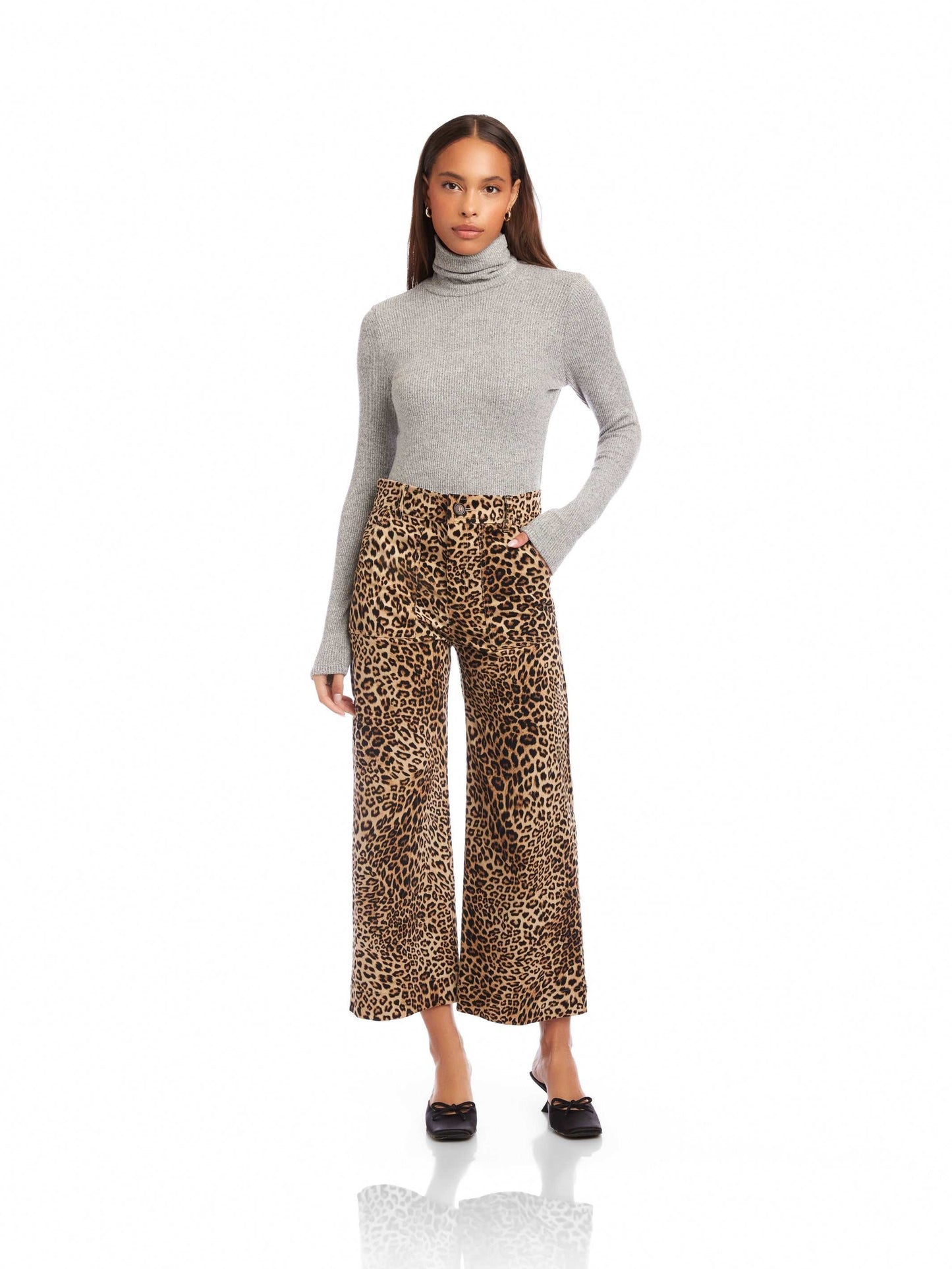 Fifteen Twenty Rylee Cropped Pants - LEOPARD