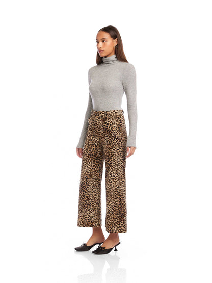 Fifteen Twenty Rylee Cropped Pants - LEOPARD