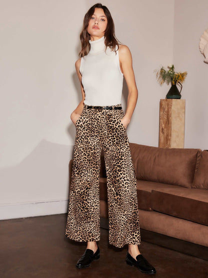 Fifteen Twenty Rylee Cropped Pants - LEOPARD