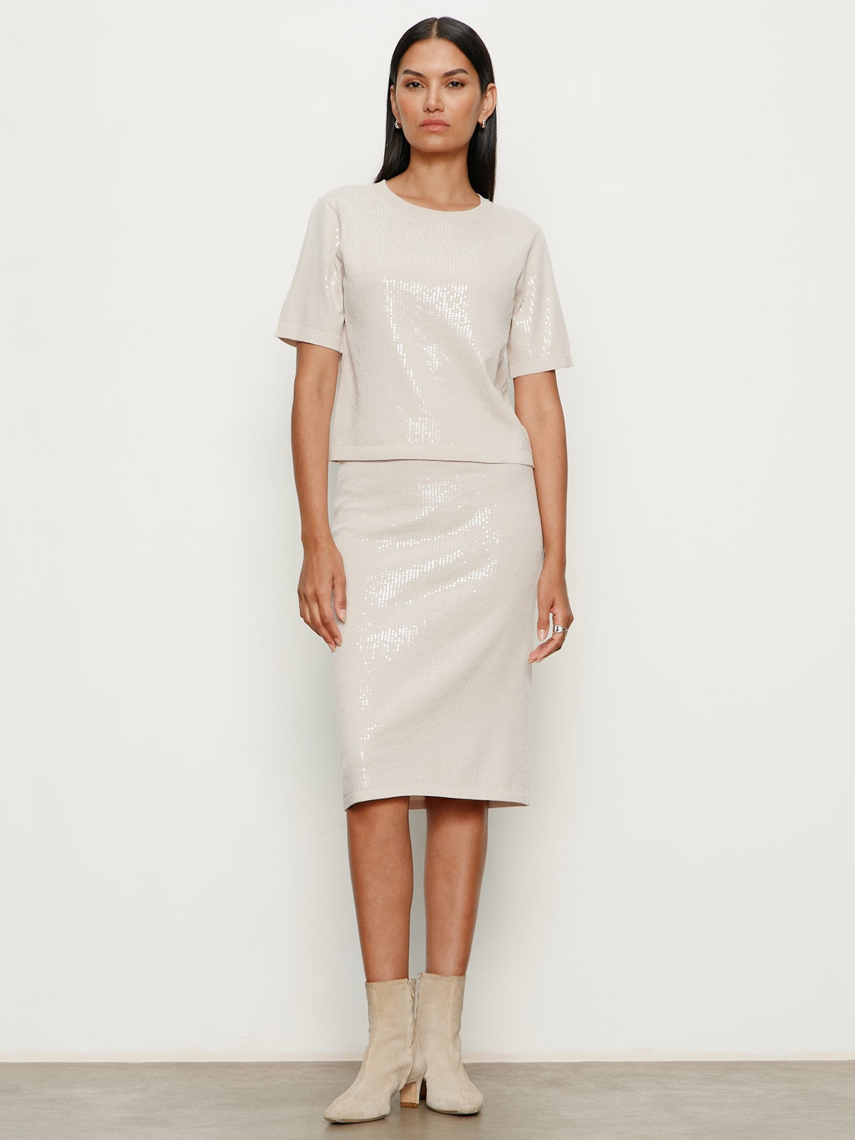 Sanctuary Sparkle Sequin Sweater - MOTHER OF PEARL