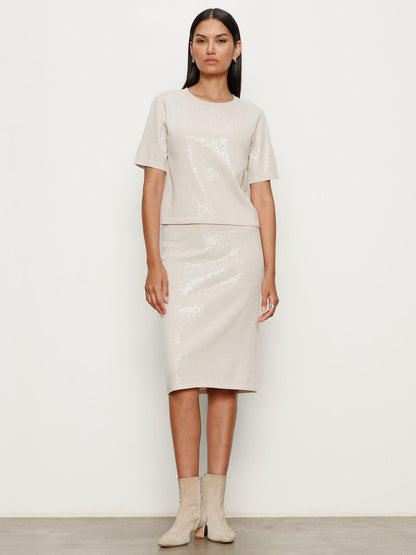 Sanctuary Sparkle Sequin Sweater - MOTHER OF PEARL