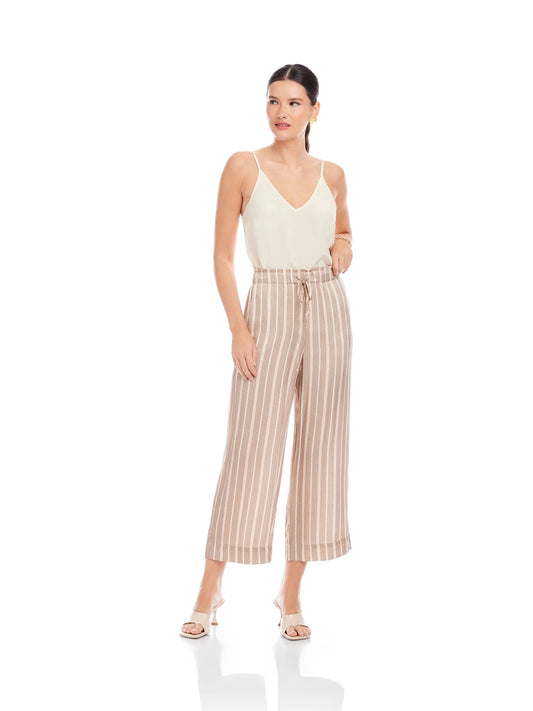 Fifteen Twenty Tasha Cropped Drawstring Pants - KHAKI