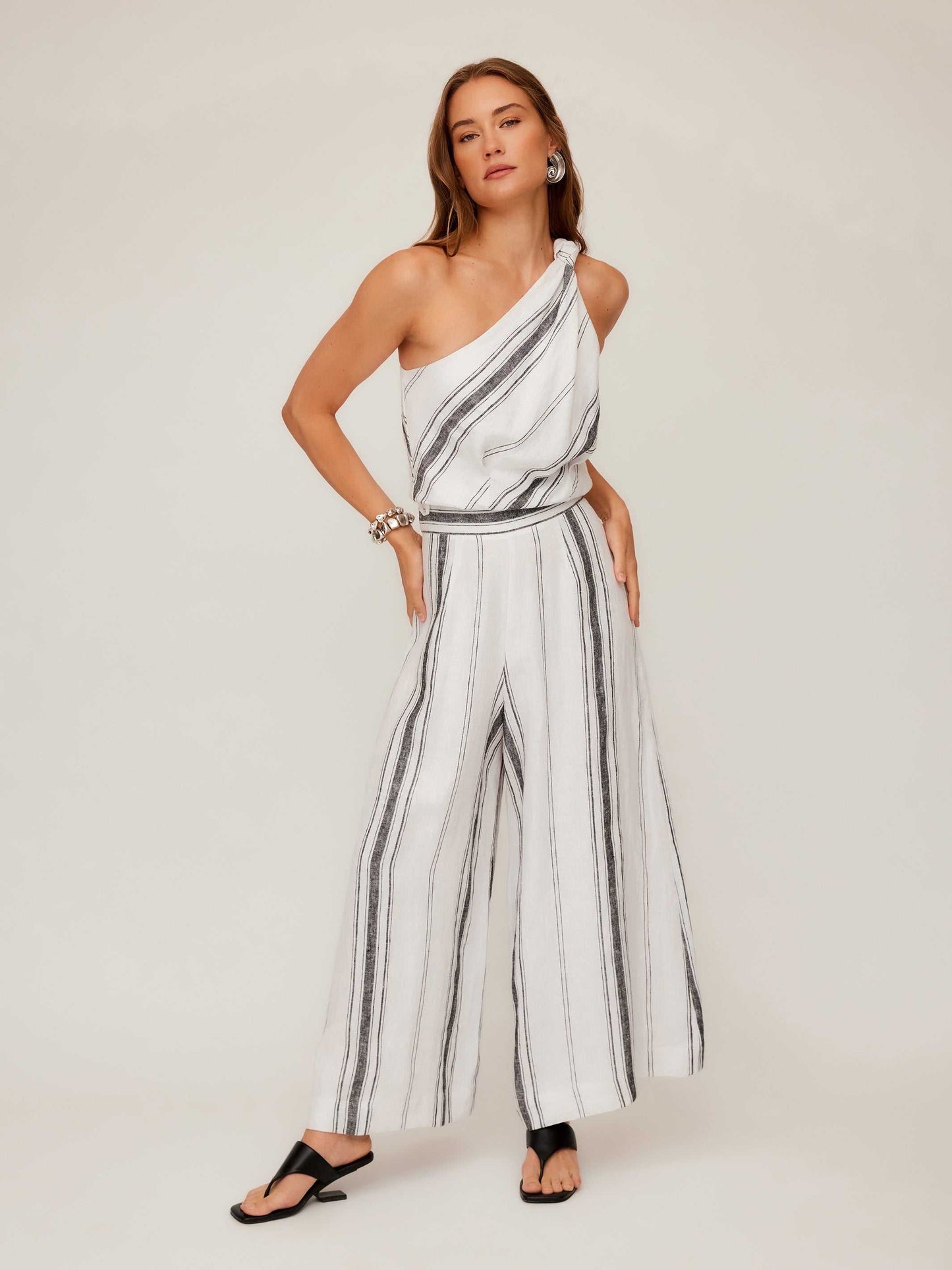 Fifteen Twenty Vanita One Shoulder Top - STRIPE