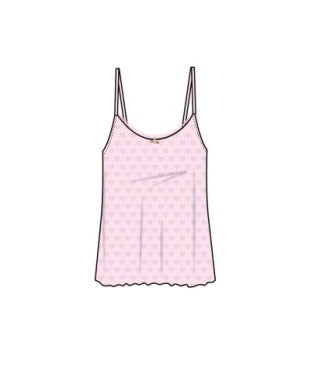 PJ Salvage Pointelle Hearts Tank - PINK