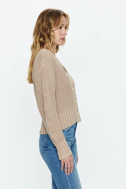 Pistola Mallory Curved Sleeve Cardigan - SABLE