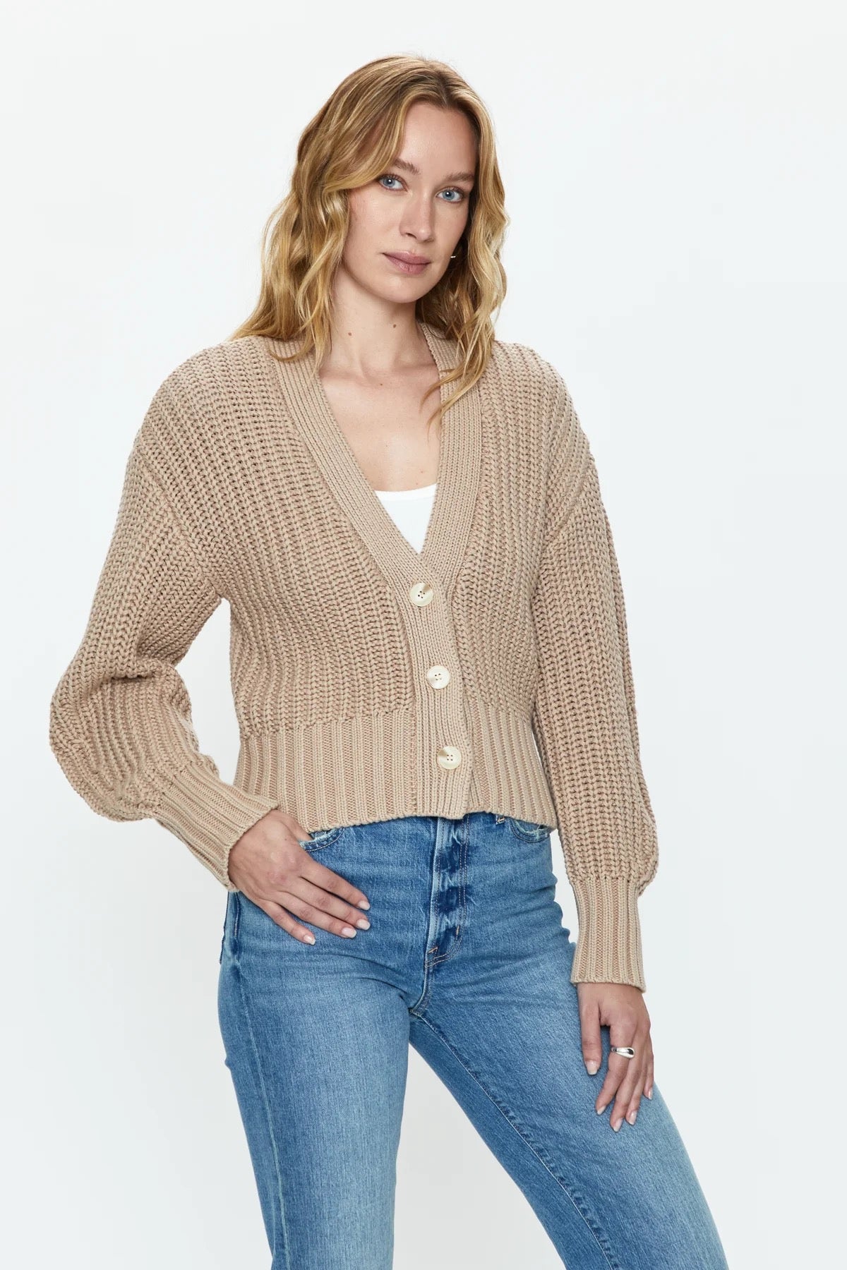 Pistola Mallory Curved Sleeve Cardigan - SABLE