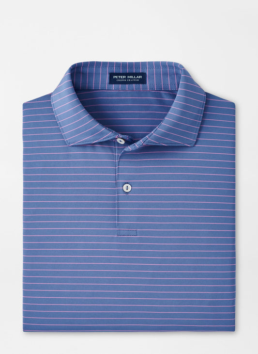 Peter Millar Crown Crafted Duet Performance Jersey Polo - BLUE PEARL