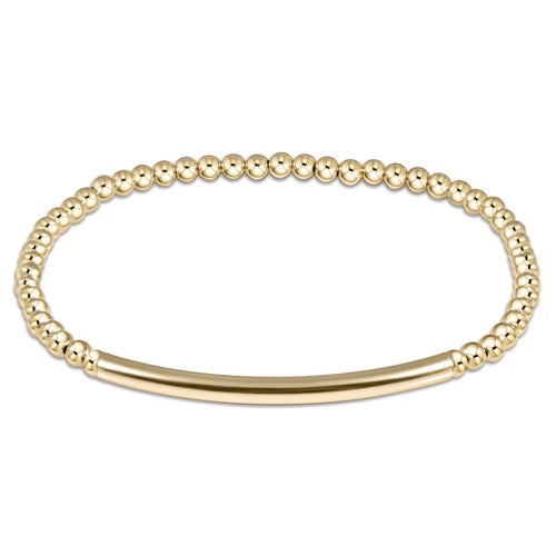 enewton bliss bar smooth 3mm bead bracelet - gold