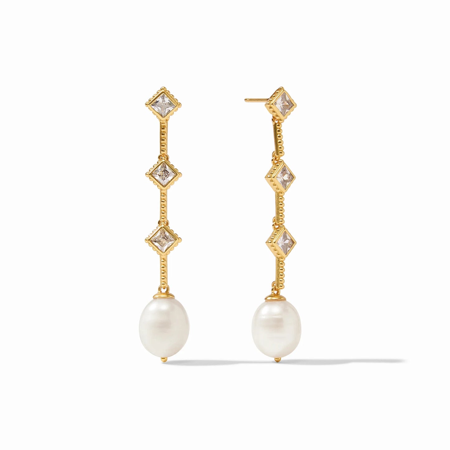 Julie Vos Noel Pearl Statement Earring - CUBIC ZIRCONIA