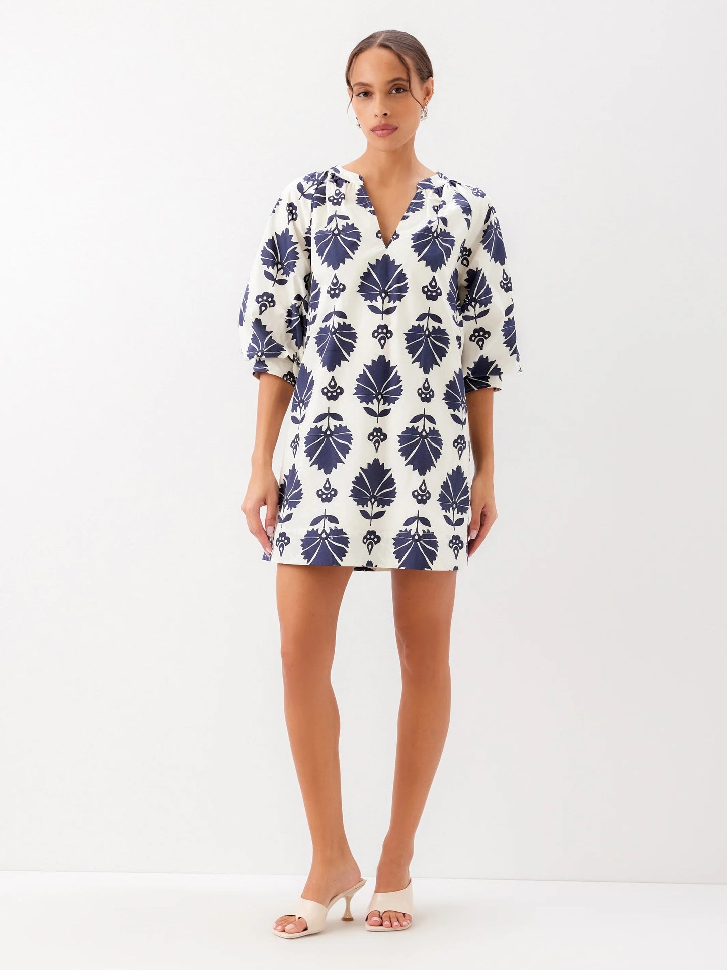 FT Brianne Lantern Sleeve Dress PRINT